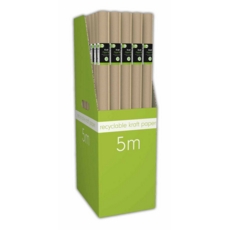 KRAFT PAPER ROLLS, 69cm x 5m Fsc Recylable CDU