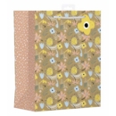 GIFT BAG,Kraft,Floral Brush (Large)