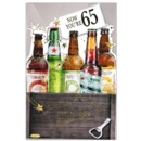 GREETING CARDS,Age 65 Male 6's Bottles of Beer