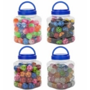 JET BOUNCE BALL,Asst. 32mm (In Plastic Jar with lid)