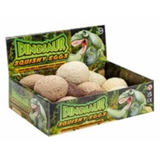 DINOSAUR SQUISHY EGG, 3 Asst Cols,7cm  CDU