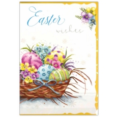 EASTER CARDS,Open 6's Floral Eggs