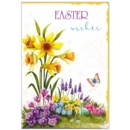 EASTER CARDS,Open 6's Floral Daffodils