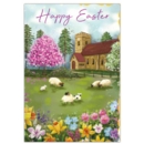 EASTER CARDS,Open 6's Floral Church Field