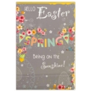 EASTER CARDS,Open 6's Floral Bunting