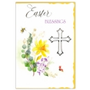 EASTER CARDS,Open 6's Floral Cross
