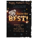 FATHER'S DAY CARDS,Daddy 6's Text & Stars