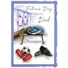 FATHER'S DAY CARDS,Dad 6's Football Changing Room