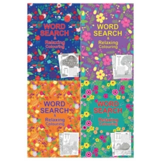 ACTIVITY BOOK,Word Search & relaxing Colouring A5 4 Asst.