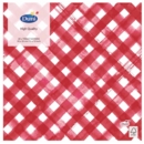 NAPKINS,33/3ply Red Check 20's