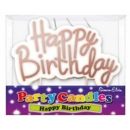 CAKE CANDLES,Happy Birthday Gold H/pk