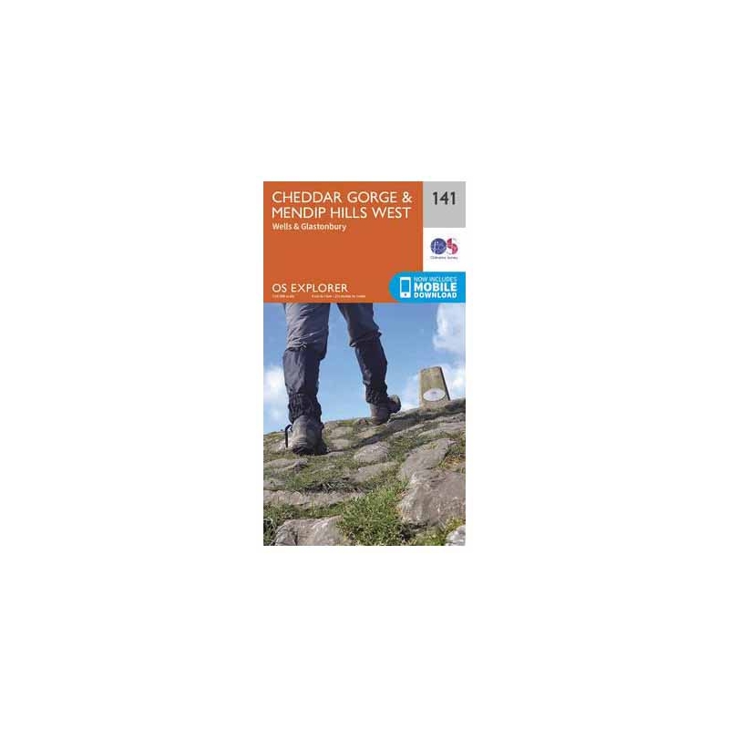 MAP,O/S Cheddar Gorge & Mendip Hills West (Was £12.99)