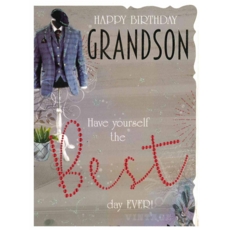 BIRTHDAY CARDS,Grandson 6's Suit & Flat Cap (Was 1.30)