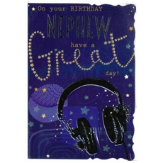 BIRTHDAY CARDS,Nephew 6's Headphones (Was 1.15)