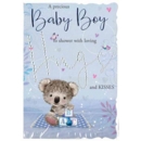 GREETING CARDS,Baby Boy 6's Koala & Alphabet Blocks