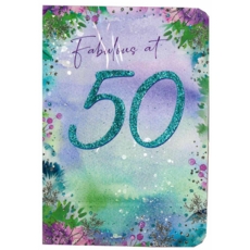 AGE 50 CARDS,Female 6's Floral Glitter Text (Was 1.15)