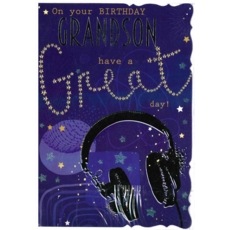 BIRTHDAY CARDS,Grandson 6's Headphones