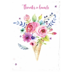 THANK YOU CARDS,6's Floral Bouquet