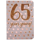 AGE 65 CARDS, 6's Female Dots Glitter (Was 1.15)
