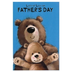 FATHER'S DAY CARDS,Father's Day 6's Bear & Cub Best Daddy