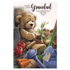 FATHER'S DAY CARDS,Grandad 6's Bear in Garden Shed