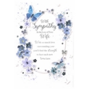 GREETING CARDS,Loss of Wife 6's Floral Butterflies