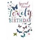 GREETING CARDS,Special Friend 6's Multicoloured Butterflies