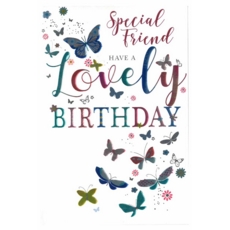 SPECIAL FRIEND CARDS, 6's Multicoloured Butterflies