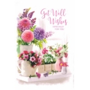 GREETING CARDS,Get Well 12's Floral Vases
