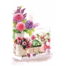 GREETING CARDS,Blank 12's Floral Vases