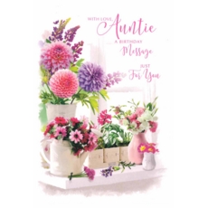 GREETING CARDS,Auntie 12's Floral Vases