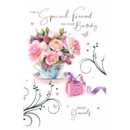 GREETING CARDS,Special Friend 6's Floral Teacup