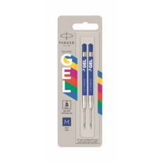 BALL PEN REFILLS,Gel Blue Med 2's I/cd (Parker)