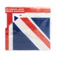 NAPKINS UNION JACK FLAG Design 33cm 3ply 20's CDU