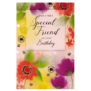 GREETING CARDS,Special Friend 6's Multicoloured Flowers