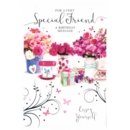 GREETING CARDS,Special Friend 6's Floral Vases