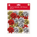 BOW,Gold, Silver & Red 20's H/pk