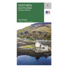 MAP,O/S Road Map 1 - North Scotland, Orkney & Shetland