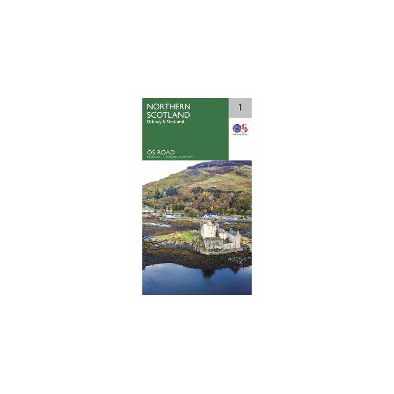 MAP,O/S Road Map 1 - North Scotland, Orkney & Shetland