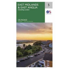 MAP,O/S Road Map 5 - East Midlands & East Anglia