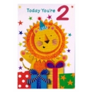 GREETING CARDS,Age 2 Male 12's Monkey / Lion