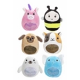 MICRO BACKPACKERS PURSE Inc. Plush Toy, 2 Zips,6 Asst. 10cm