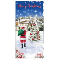BOXED CARDS,Premium,Santa's Visit Slim 10's (Was 5.99)