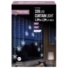 DECORATION,LED Snowflake Curtain 1.2m 339 LED