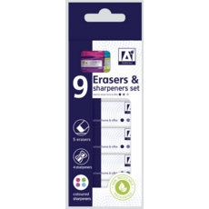 PENCIL SHARPENER & ERASER, H/pk (Was 1.35)