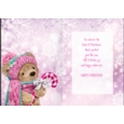 XMAS CARDS,Open 6's Bear with Candy Stick (Was 1.15)