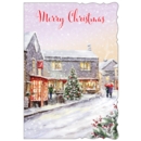 XMAS CARDS,Open 6's Snowy Village Pub