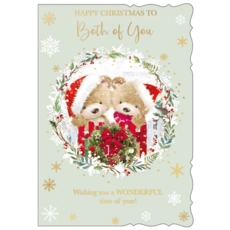 XMAS CARDS,To Both Of You 6's Festive Teddy Bears