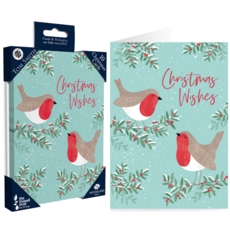 BOXED CARDS,Luxury Robin 10's (UK Made) (Was 3.99)