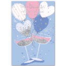 GREETING CARDS,Daughter & Son in Law 6's Balloons & Bubbly